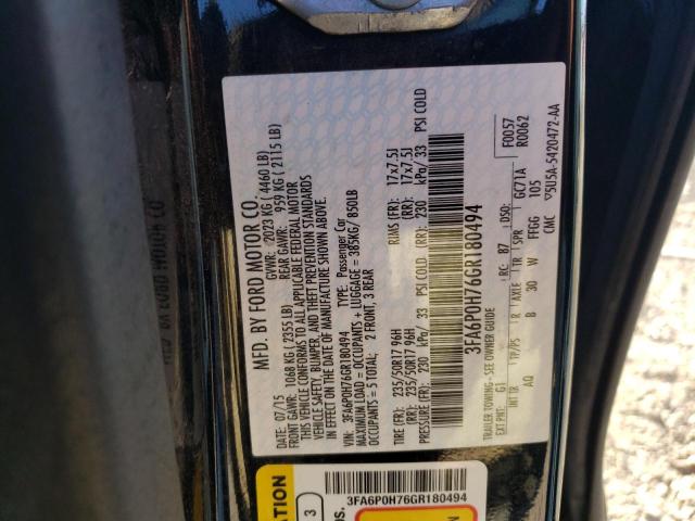 VIN 3FA6P0H76GR180494 2016 Ford Fusion, SE no.12