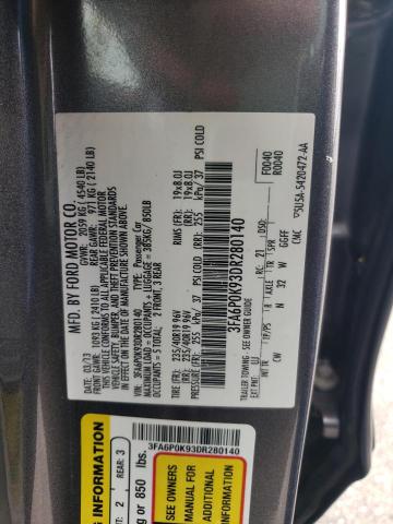 VIN 3FA6P0K93DR280140 2013 Ford Fusion, Titanium no.12