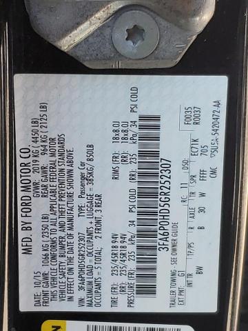 VIN 3FA6P0HD5GR252307 2016 Ford Fusion, SE no.12