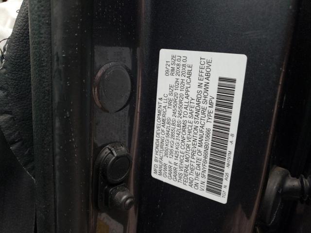 2022 HONDA PILOT TOUR - 5FNYF6H66NB010666