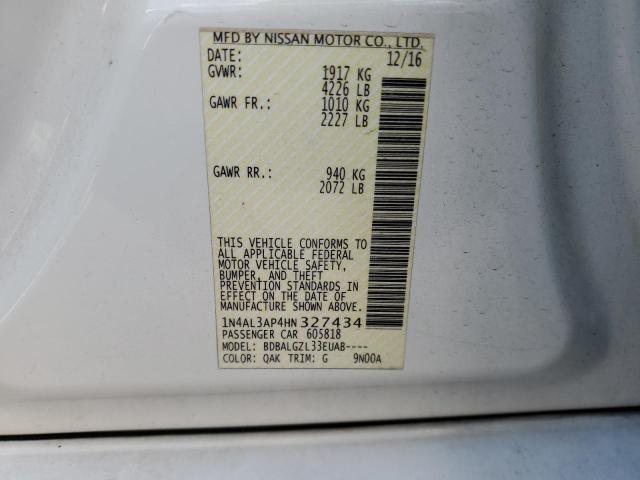 2017 NISSAN ALTIMA 2.5 - 1N4AL3AP4HN327434