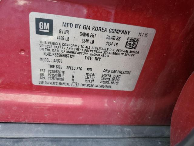 2016 BUICK ENCORE CON - KL4CJFSB5GB567129