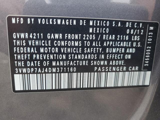 VIN 3VWDP7AJ4DM371160 2013 Volkswagen Jetta, SE no.12