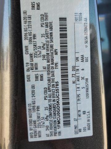 2019 FORD ESCAPE SE - 1FMCU0GD5KUC35785