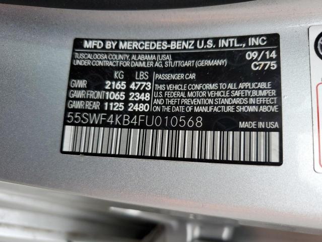 VIN 55SWF4KB4FU010568 2015 Mercedes-Benz C-Class, 3... no.12