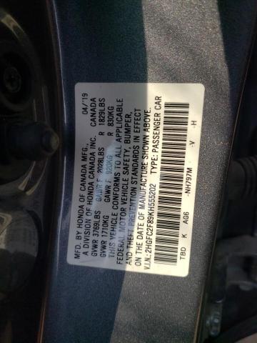 2019 HONDA CIVIC SPOR - 2HGFC2F89KH555202
