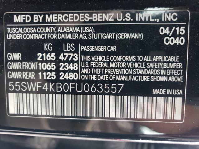 VIN 55SWF4KB0FU063557 2015 MERCEDES-BENZ C-CLASS no.12