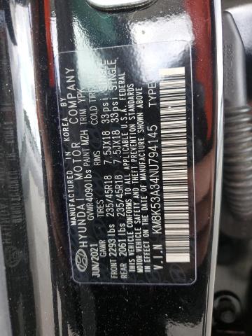 2022 HYUNDAI KONA LIMIT - KM8K53A34NU794145