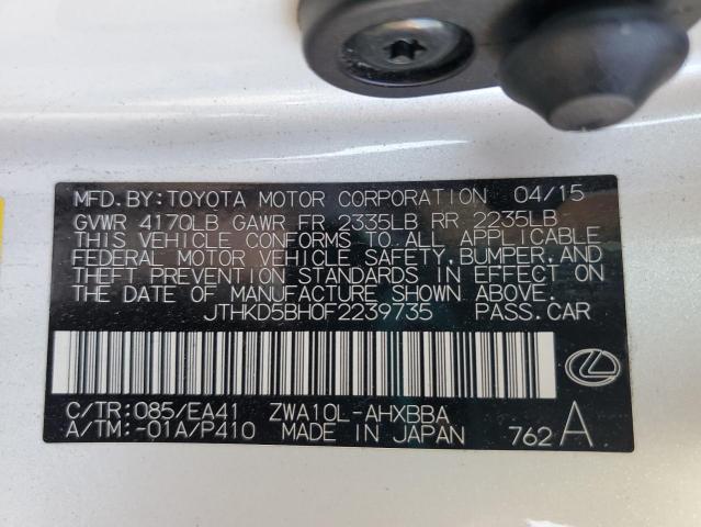 2015 LEXUS CT 200 JTHKD5BH0F2239735