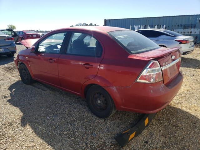 CHEVROLET AVEO BASE 2008 red  gas KL1TD56688B024564 photo #3