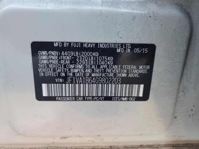 2016 SUBARU WRX - JF1VA1B64G9802203