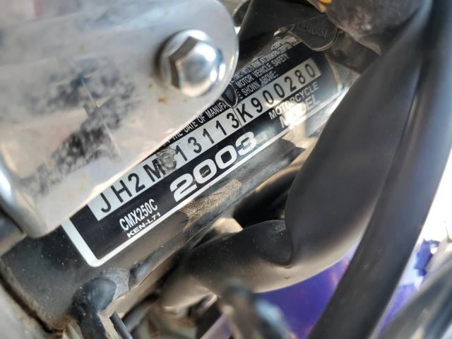 2003 HONDA CMX250 C - JH2MC13113K900280