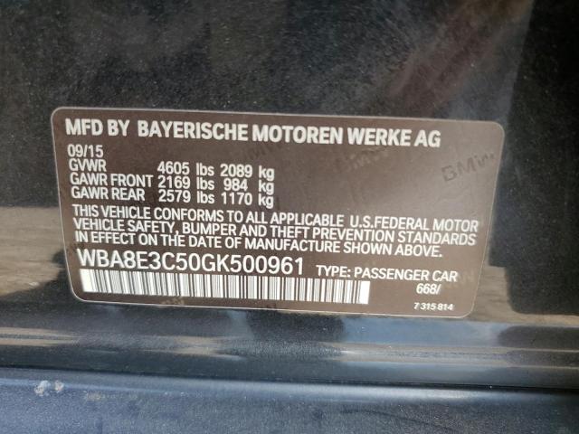 VIN WBA8E3C50GK500961 2016 BMW 3 Series, 328 Xi Sulev no.12