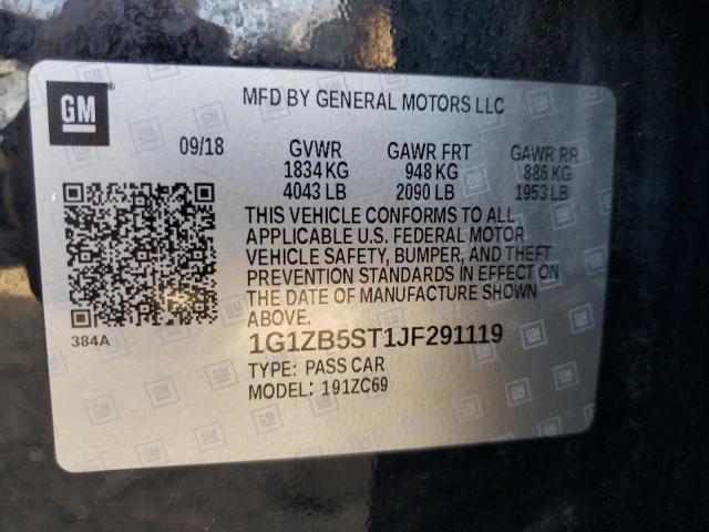 2018 CHEVROLET MALIBU - 1G1ZB5ST1JF291119