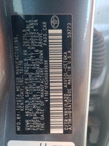 VIN 4T1BF1FK5HU689698 2017 Toyota Camry, LE no.12