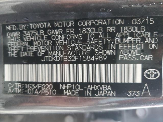 2015 TOYOTA PRIUS C - JTDKDTB32F1584989
