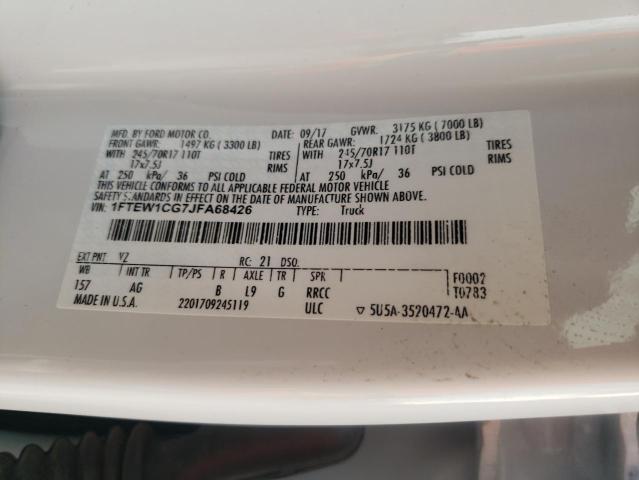 2018 FORD F150 SUPER - 1FTEW1CG7JFA68426