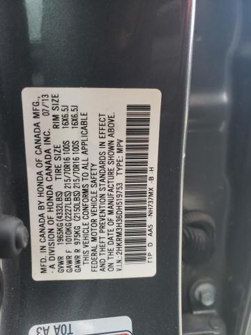 VIN 2HKRM3H36DH519753 2013 Honda CR-V, LX no.13