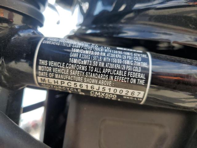 2018 HONDA CMX500 MLHPC5616J5100267