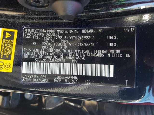 2018 TOYOTA HIGHLANDER - 5TDJZRFHXJS802825