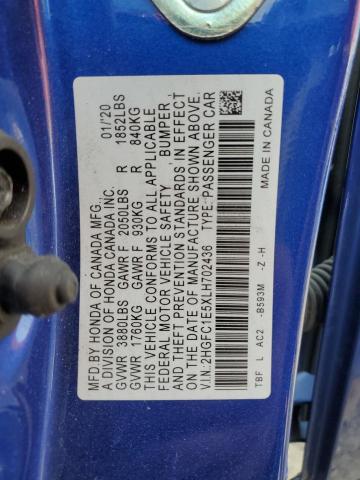 2020 HONDA CIVIC SI - 2HGFC1E5XLH702436