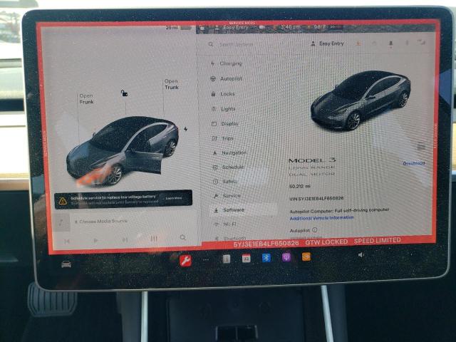 2020 TESLA MODEL 3 - 5YJ3E1EB4LF650826
