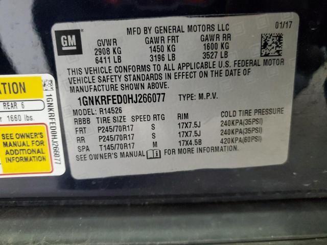 2017 CHEVROLET TRAVERSE L - 1GNKRFED0HJ266077