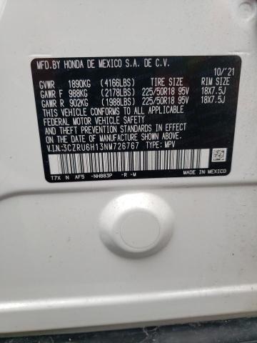 VIN 3CZRU6H13NM726767 2022 HONDA HR-V no.12