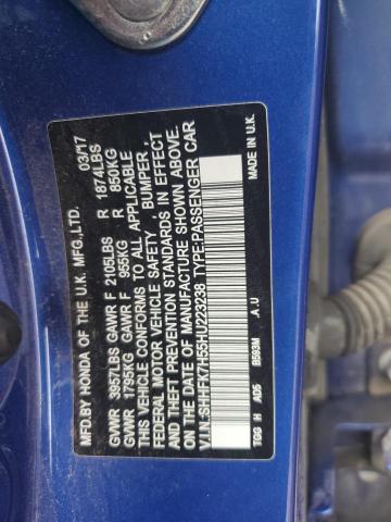 2017 HONDA CIVIC EX - SHHFK7H55HU223238