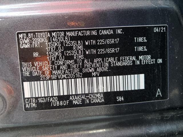 2021 TOYOTA RAV4 XLE - 2T3P1RFV0MC205162