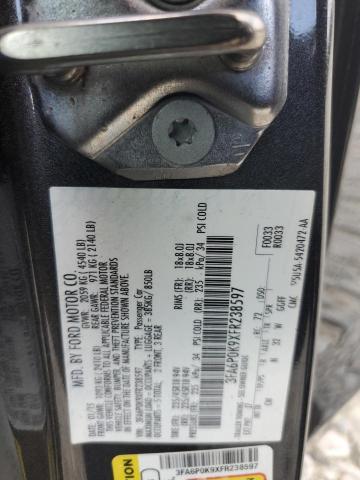 VIN 3FA6P0K9XFR238597 2015 Ford Fusion, Titanium no.12