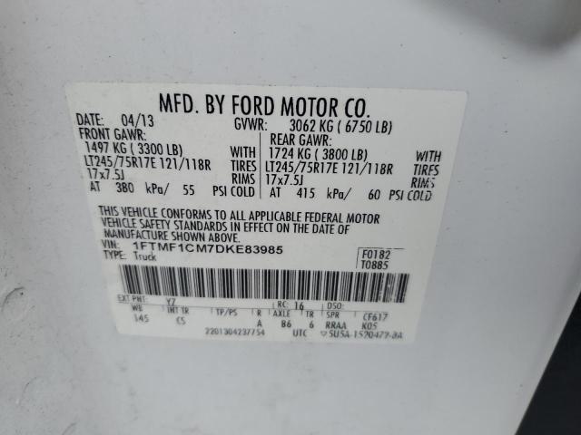 VIN 1FTMF1CM7DKE83985 2013 Ford F-150 no.12