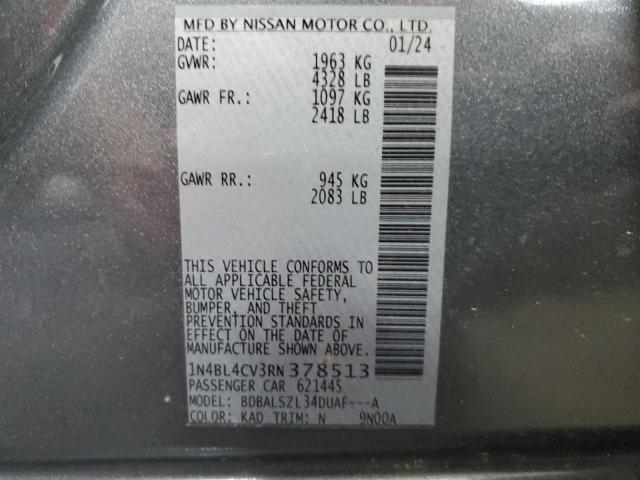 2024 NISSAN ALTIMA SR - 1N4BL4CV3RN378513