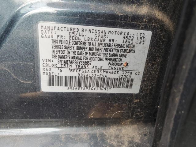 VIN 3N1AB7AP3GY336957 2016 Nissan Sentra, S no.12