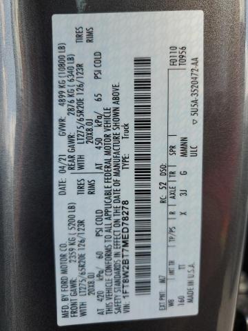 2021 FORD F250 SUPER - 1FT8W2BT7MED78278