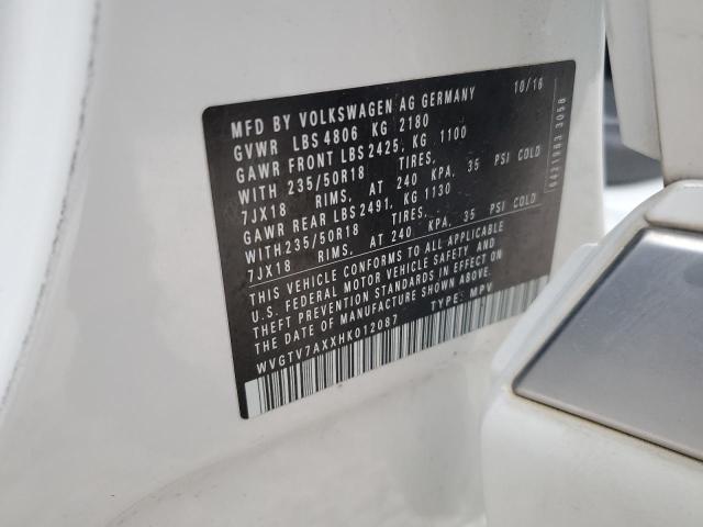 2017 VOLKSWAGEN TIGUAN SPO - WVGTV7AXXHK012087