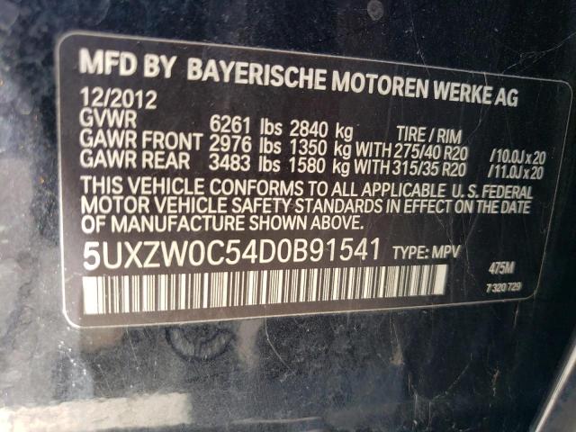 VIN 5UXZW0C54D0B91541 2013 BMW X5, Xdrive35D no.13