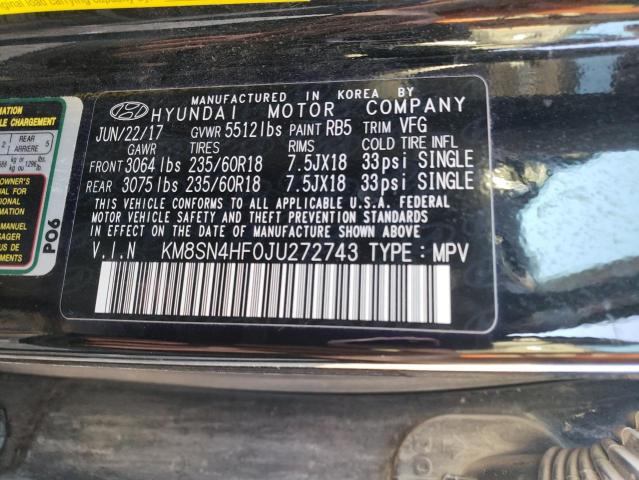 2018 HYUNDAI SANTA FE S - KM8SN4HF0JU272743