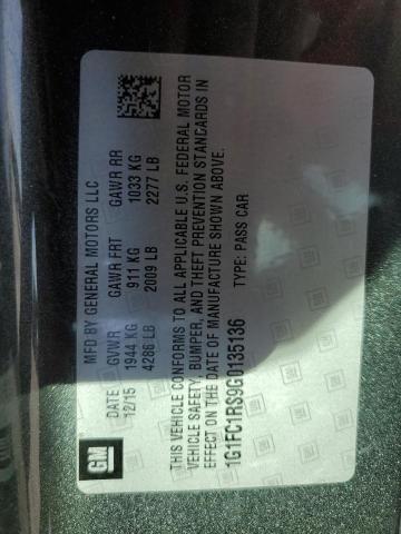 2016 CHEVROLET CAMARO LT - 1G1FC1RS9G0135136