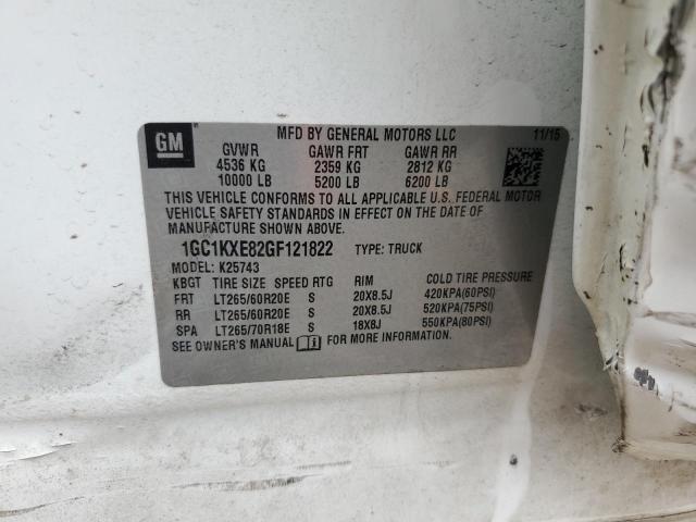 2016 CHEVROLET SILVERADO - 1GC1KXE82GF121822