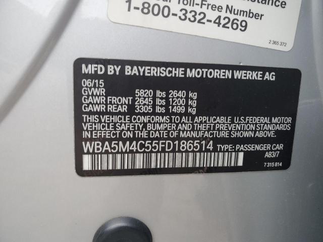 2015 BMW 535 XIGT WBA5M4C55FD186514