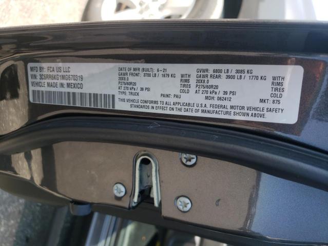 2021 RAM 1500 CLASS - 3C6RR6KG1MG670319