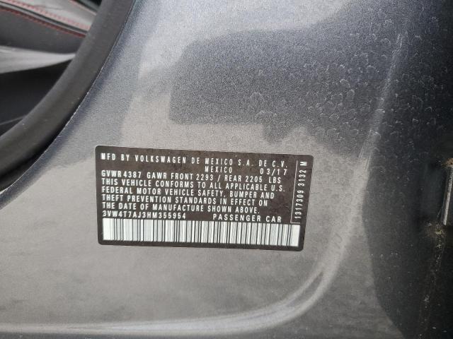 2017 VOLKSWAGEN JETTA GLI - 3VW4T7AJ3HM355954
