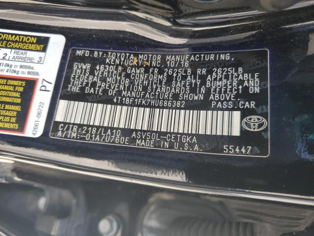 2017 TOYOTA CAMRY LE - 4T1BF1FK7HU686382