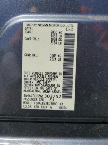 VIN 1N4AZ0CP2GC303752 2016 Nissan Leaf, S no.12