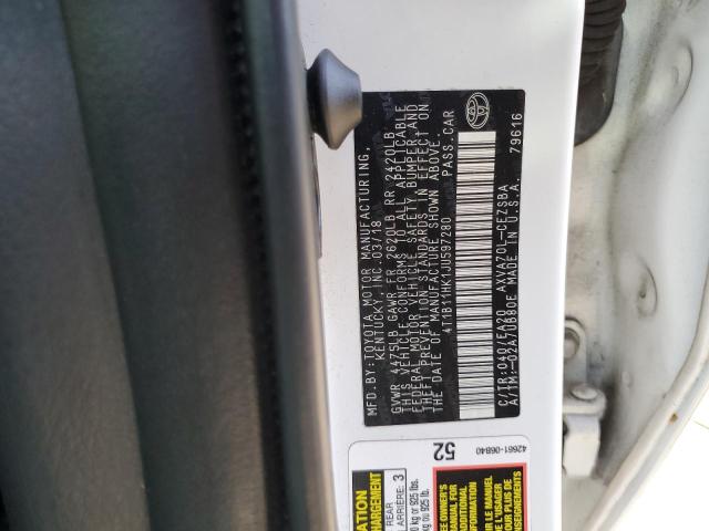 2018 TOYOTA CAMRY L - 4T1B11HK1JU597280