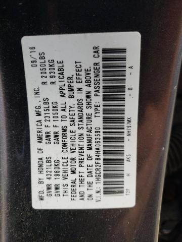 2017 HONDA ACCORD EXL - 1HGCR2F84HA063590