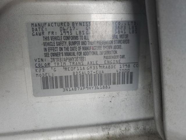 2017 NISSAN SENTRA S - 3N1AB7AP9HY361881