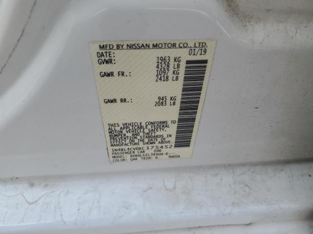 2019 NISSAN ALTIMA SR - 1N4BL4CV0KC175452