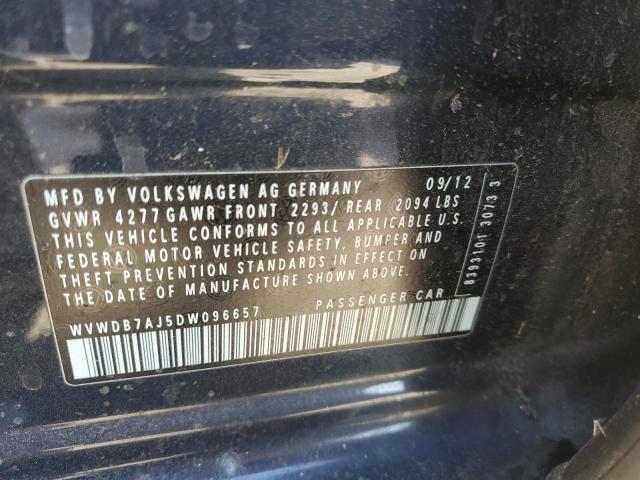 VIN WVWDB7AJ5DW096657 2013 Volkswagen Golf no.14